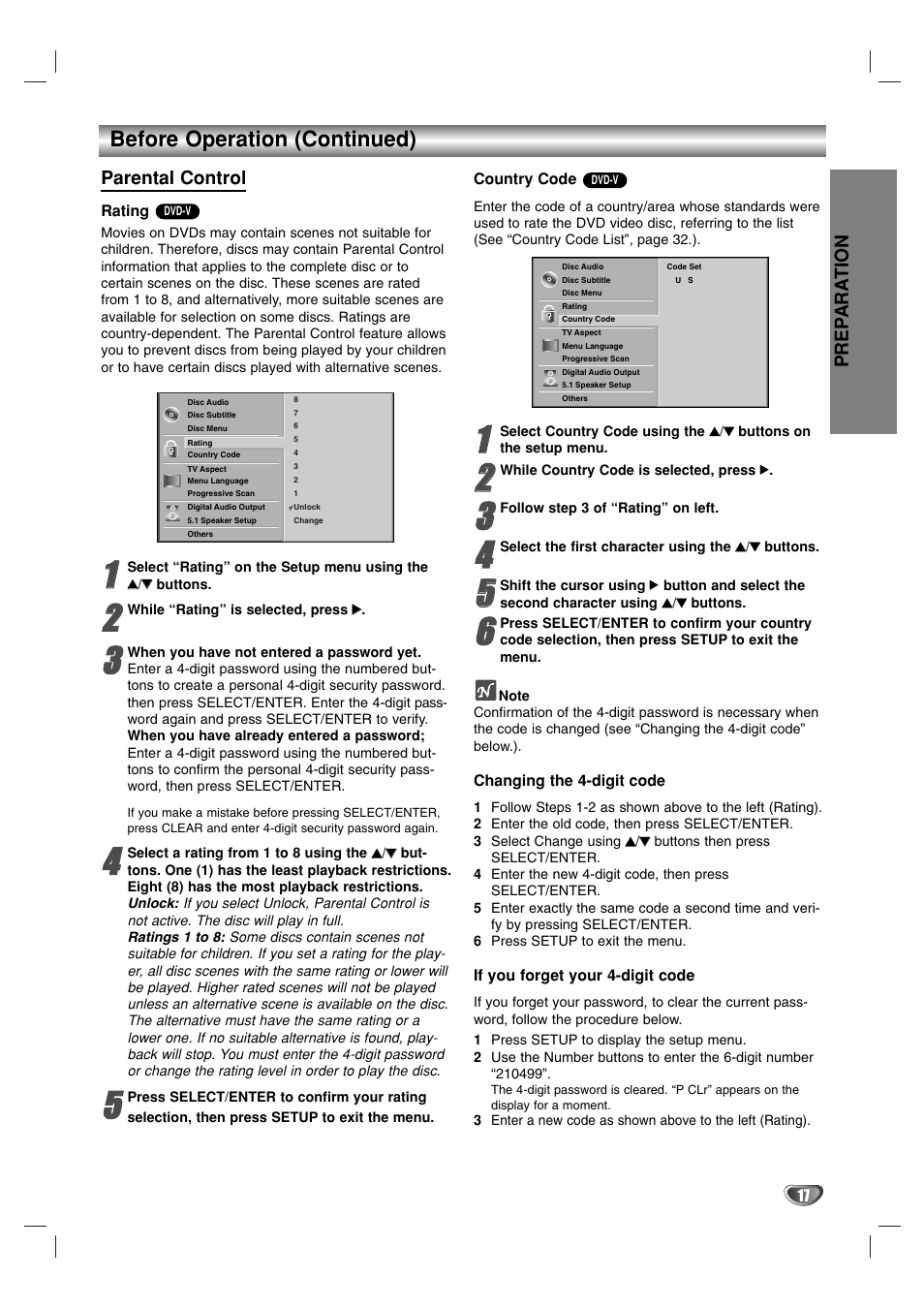 Before operation (continued) | Marantz VC5400 User Manual | Page 17 / 34