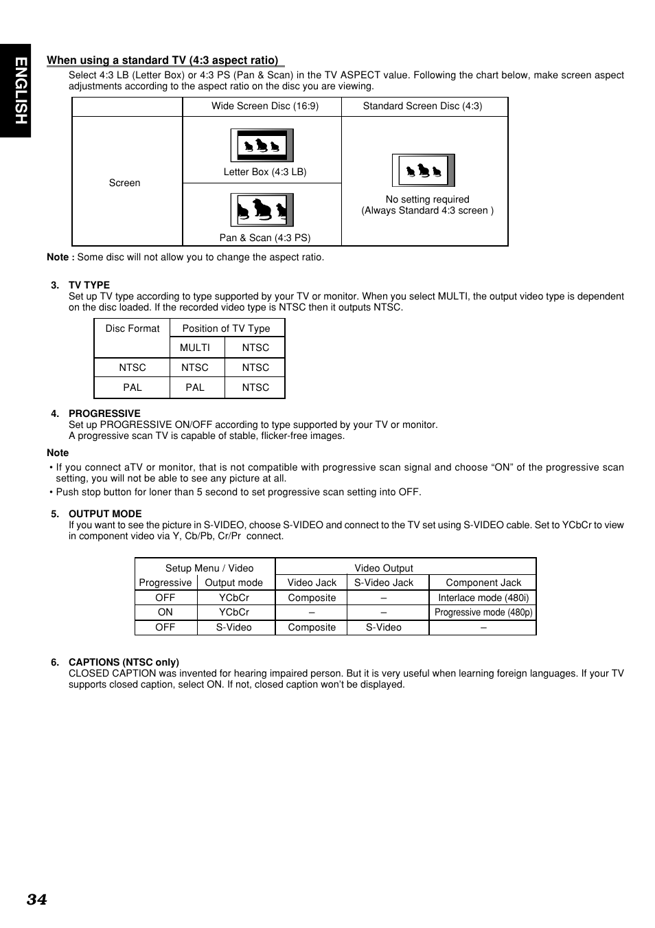 English 34 | Marantz DV4300 User Manual | Page 38 / 47