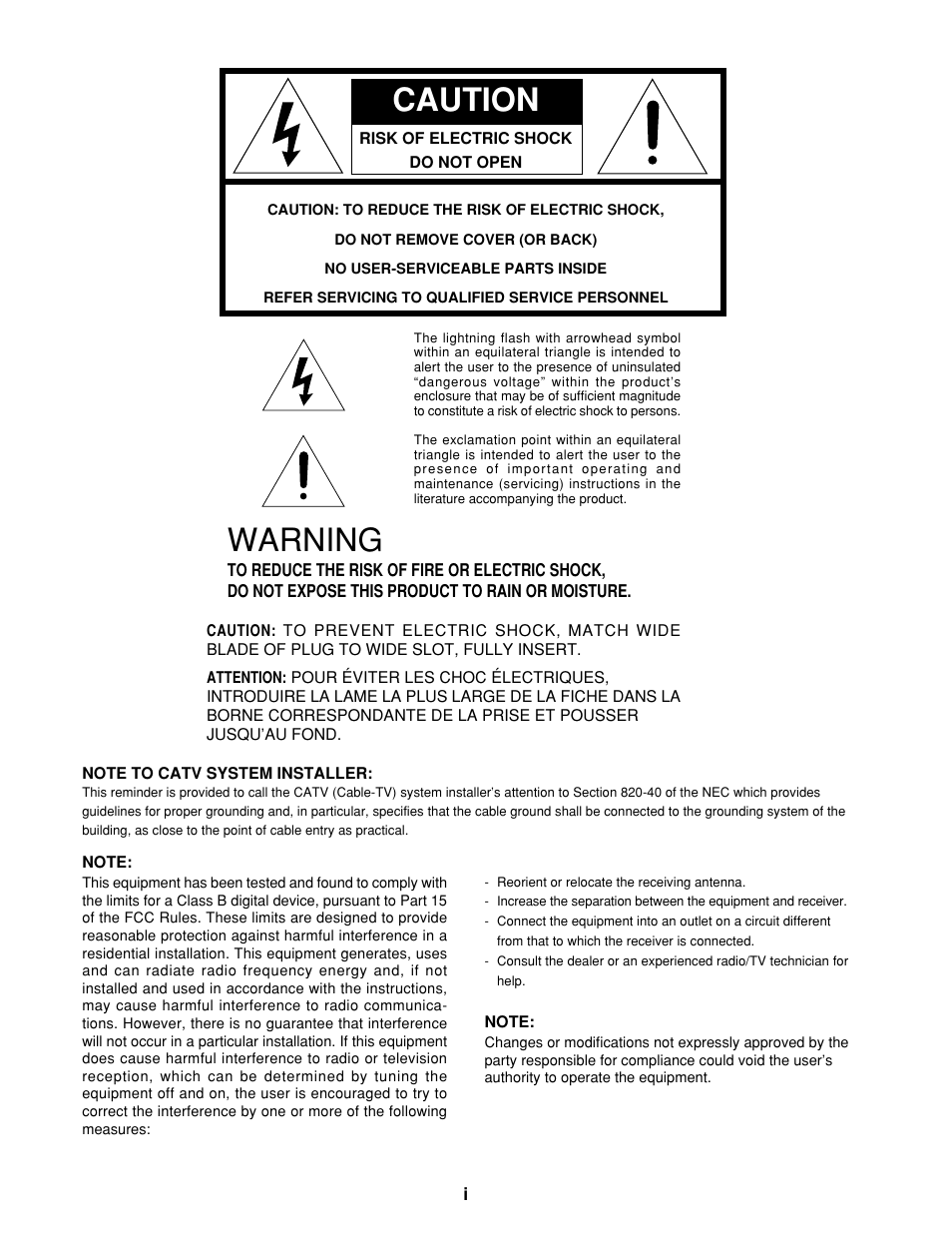 Caution, Warning, English | Marantz PMD910 User Manual | Page 2 / 48