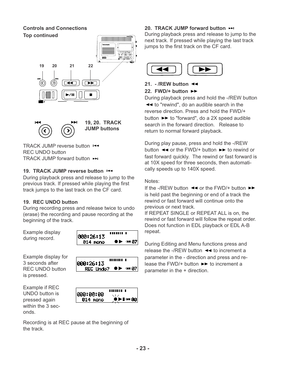 Marantz PMD670 User Manual | Page 23 / 53
