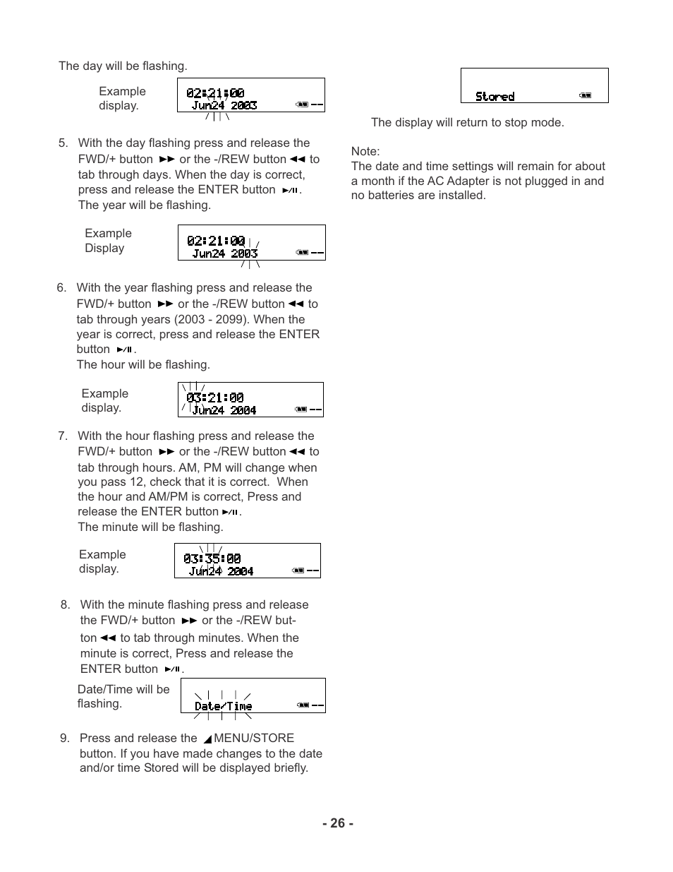 Marantz PMD670 User Manual | Page 26 / 53