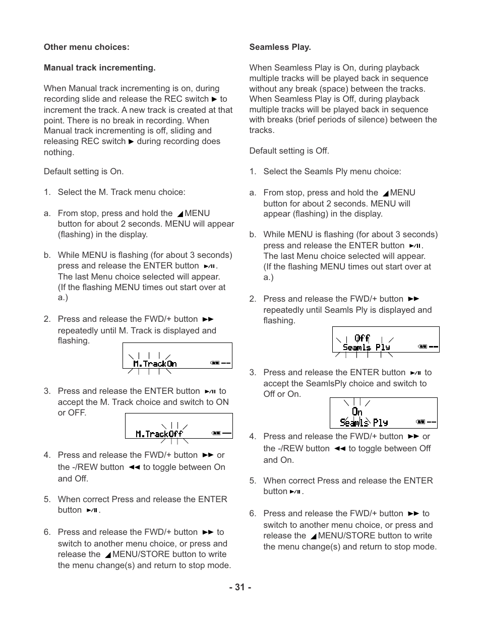 Marantz PMD670 User Manual | Page 31 / 53