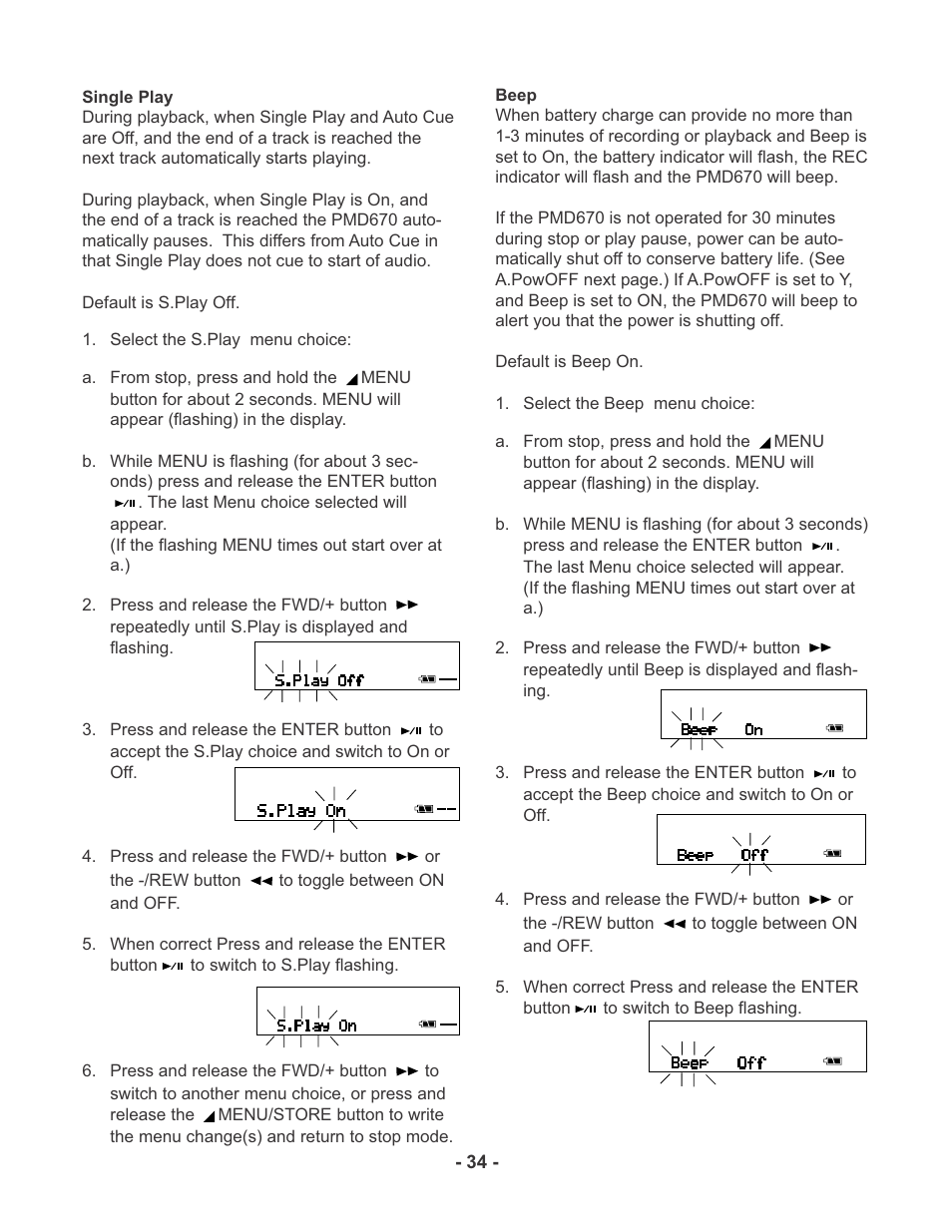 Marantz PMD670 User Manual | Page 34 / 53