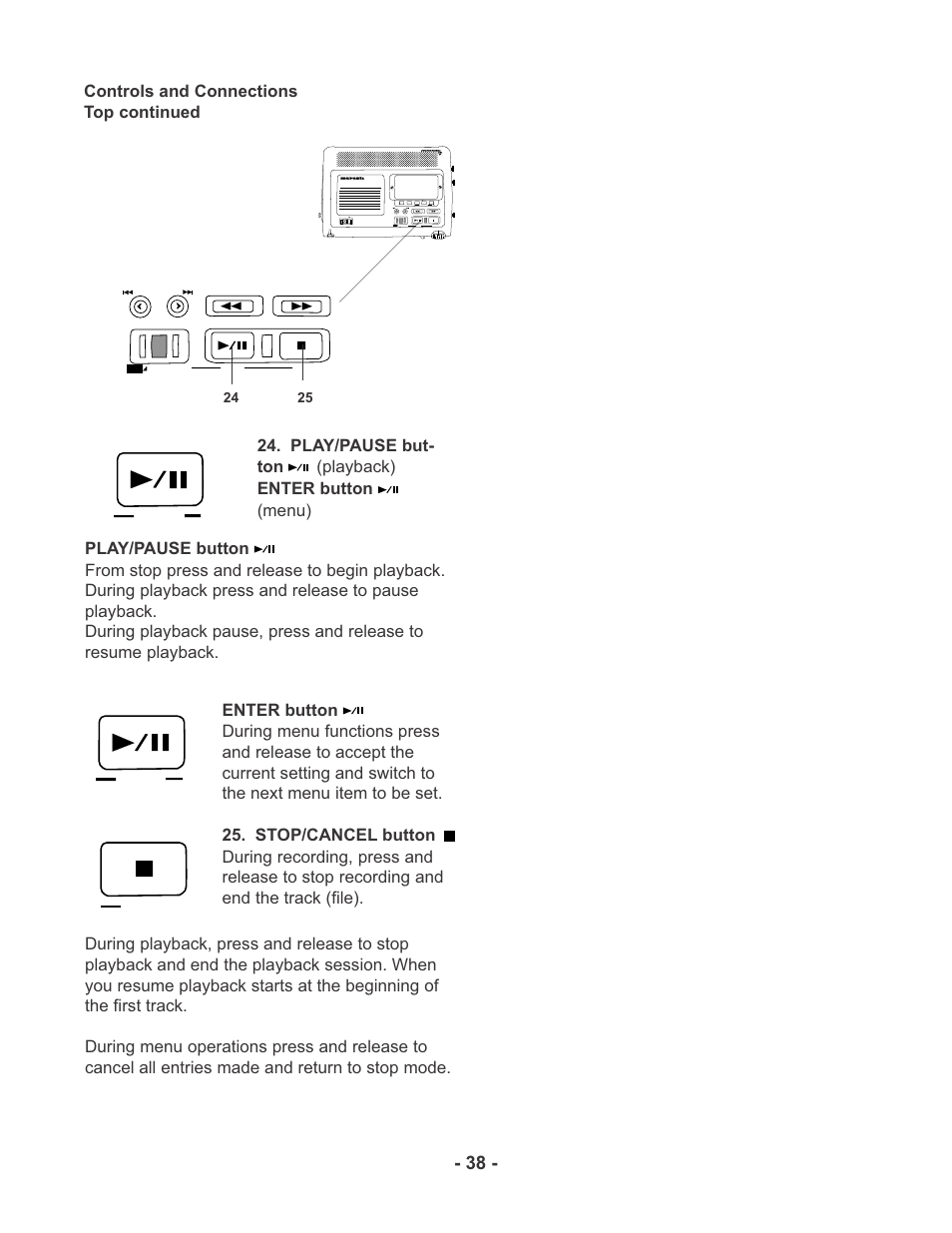 Marantz PMD670 User Manual | Page 38 / 53
