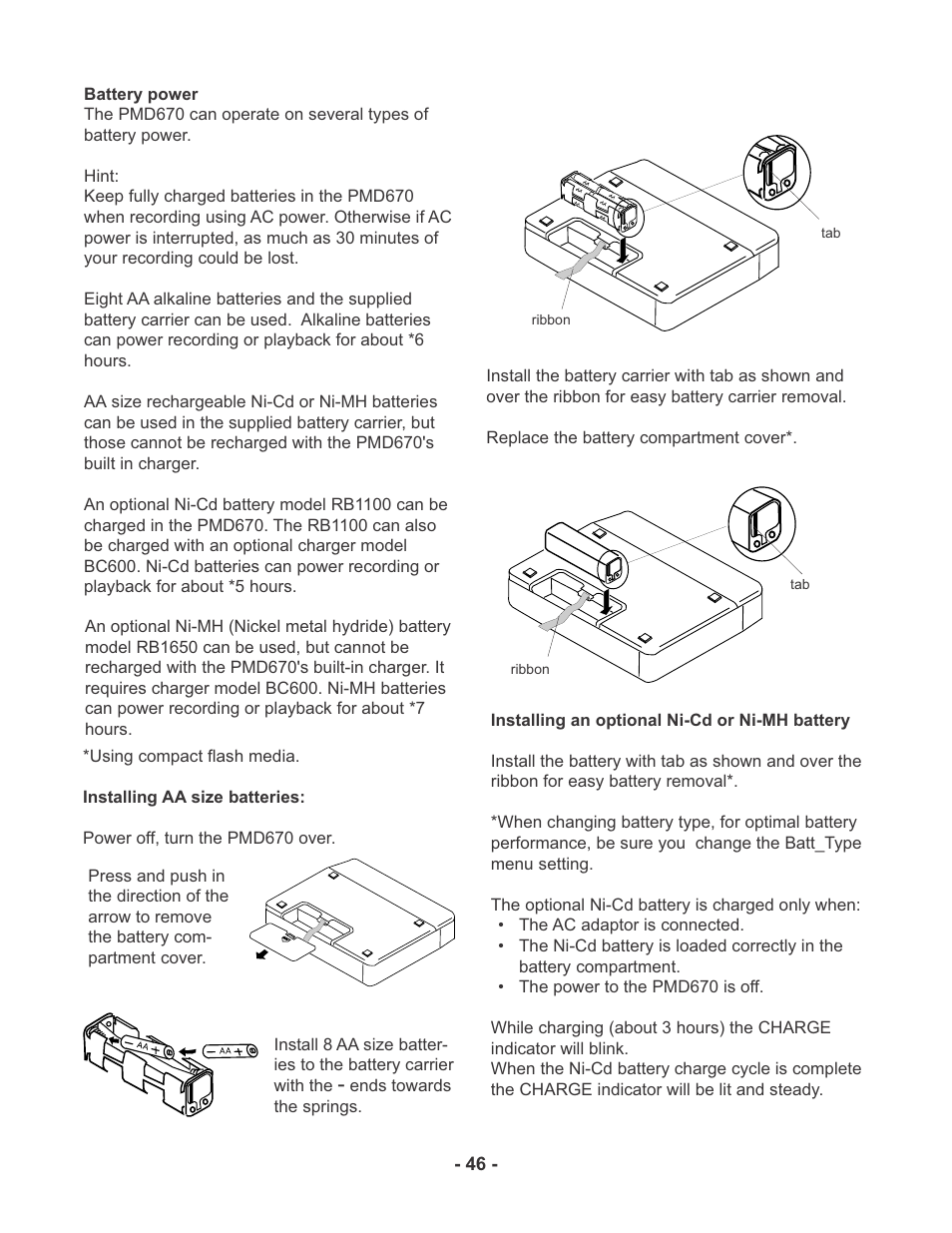 Marantz PMD670 User Manual | Page 46 / 53