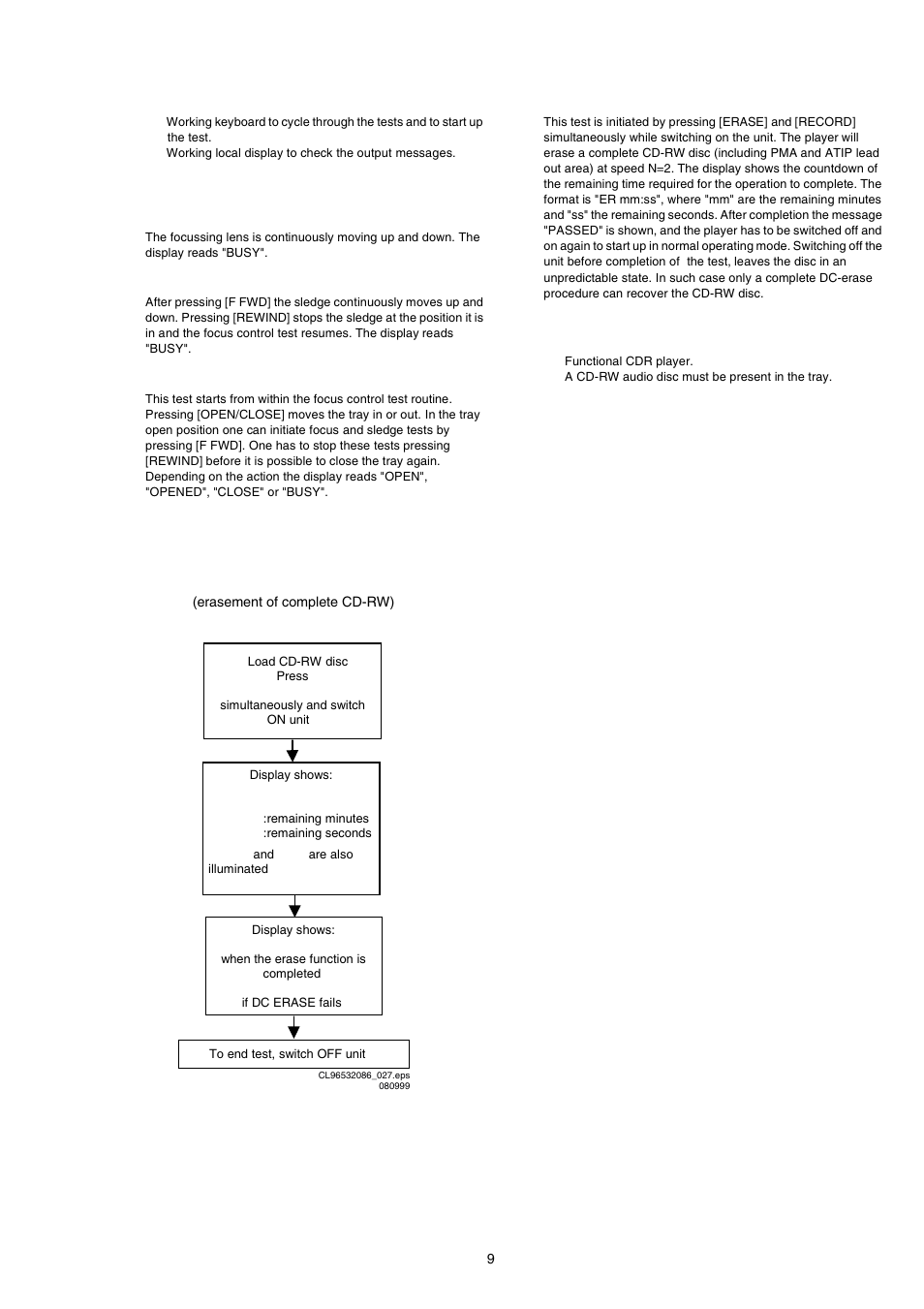 Dc erase service mode | Marantz MAR770 User Manual | Page 11 / 45