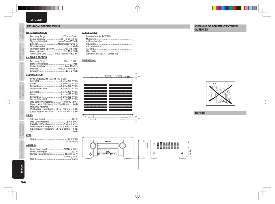 Marantz SR6003 User Manual | Page 87 / 90