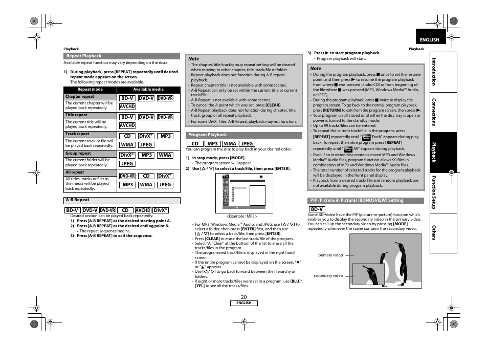 Repeat playback, A-b repeat | Marantz 541110331126M User Manual | Page 23 / 53