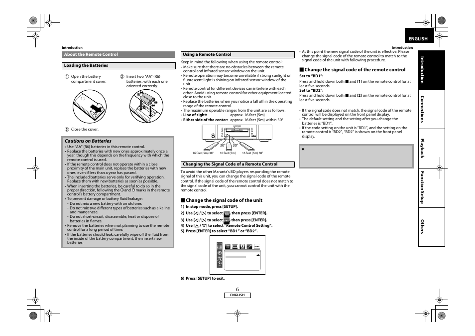About the remote control | Marantz 541110331126M User Manual | Page 9 / 53