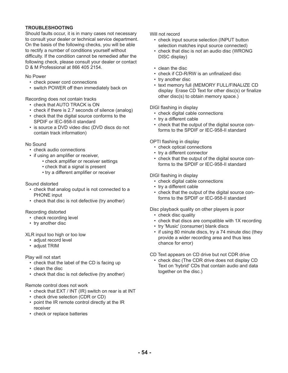 Marantz CDR510 User Manual | Page 54 / 57