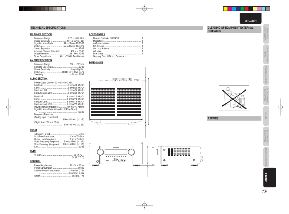 Marantz SR5003 User Manual | Page 78 / 81