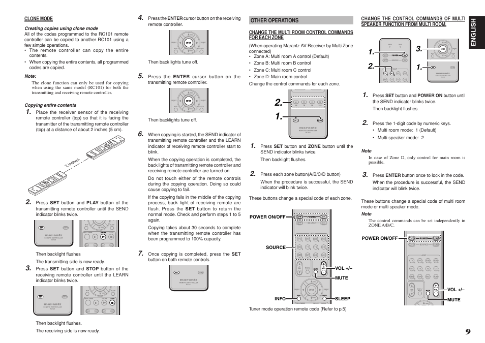 Marantz RC101 User Manual | Page 12 / 15