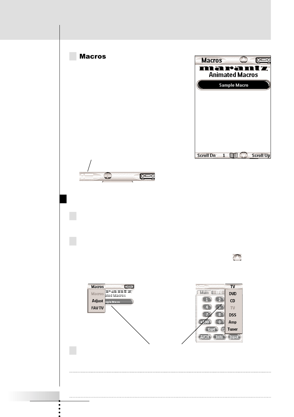 Getting started, Using menus to jump to a panel group | Marantz RC9200 User Manual | Page 10 / 66
