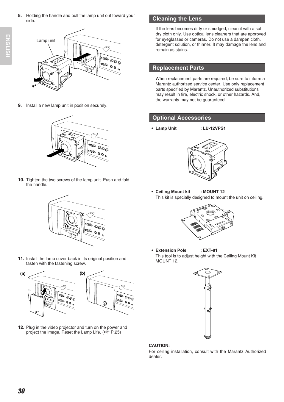 Marantz DLP PROJECTOR VP-12S2 User Manual | Page 34 / 39