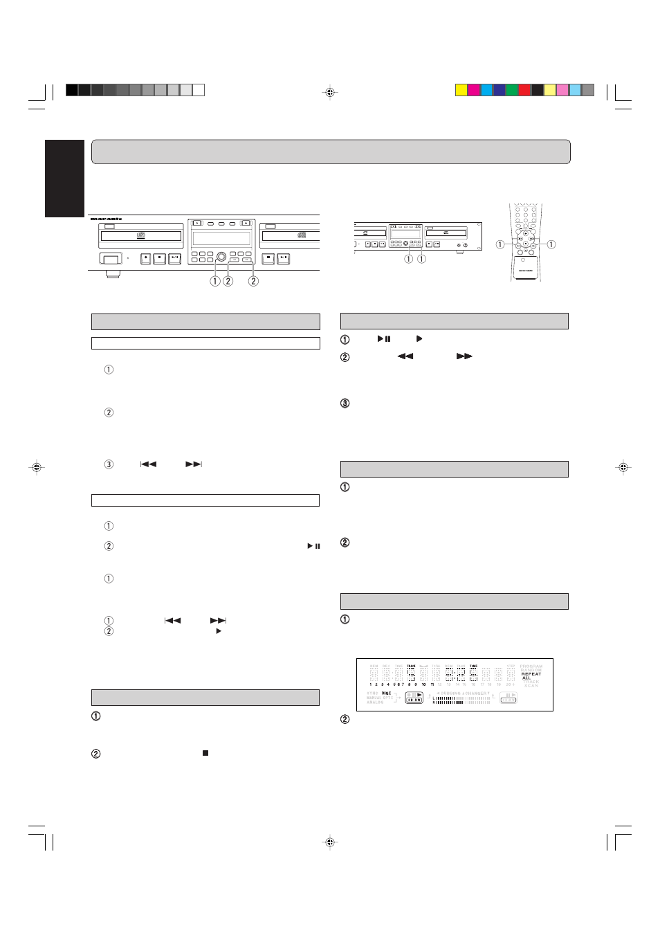 Playing, English | Marantz CDR500 User Manual | Page 23 / 33