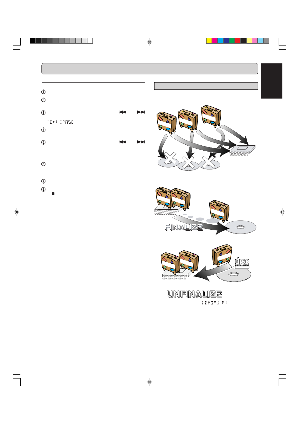 Menu mode, English | Marantz CDR500 User Manual | Page 26 / 33
