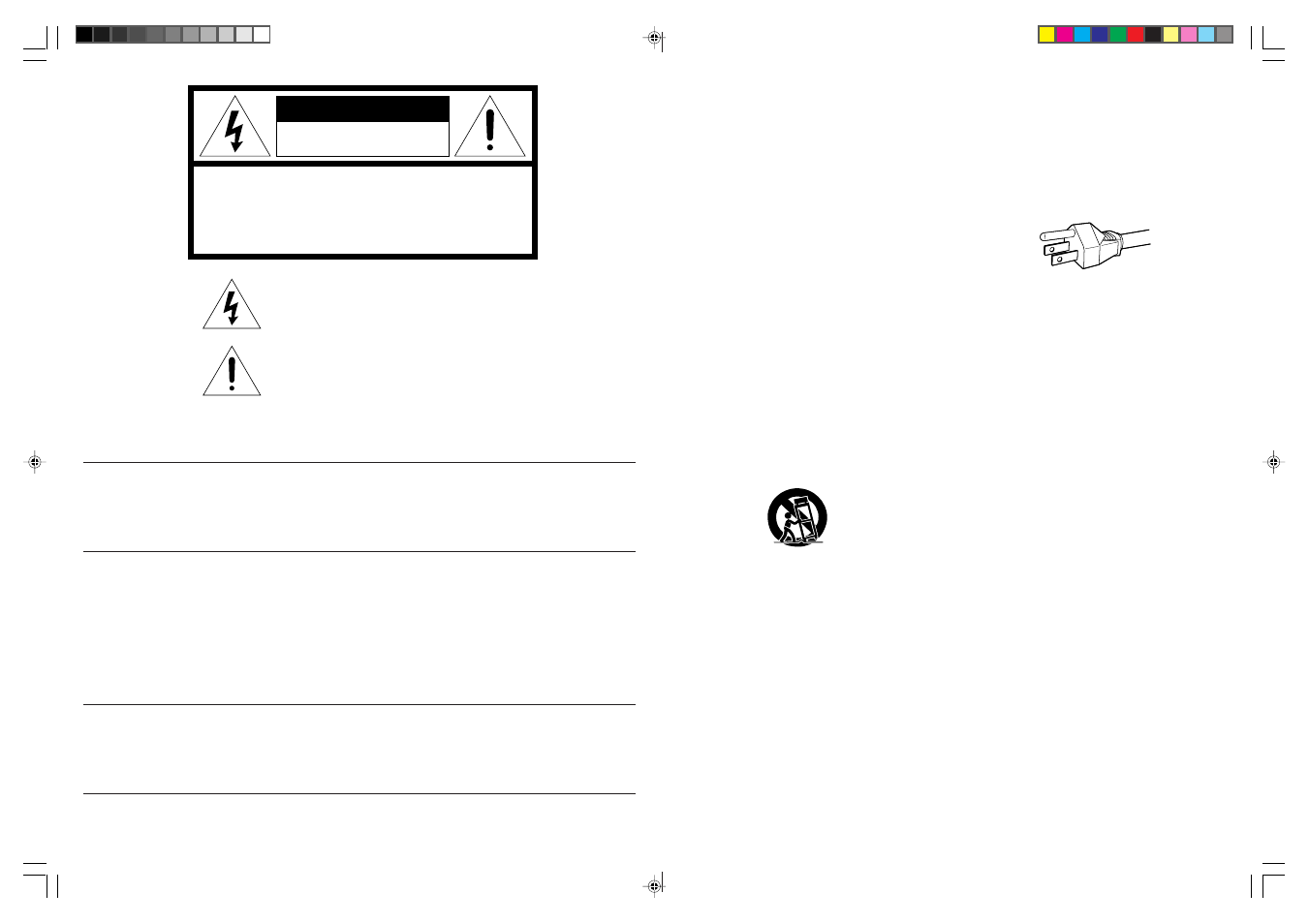 Inportant safety instructions, Caution, Warning | Laser safety, Attention | Marantz CDR500 User Manual | Page 3 / 33