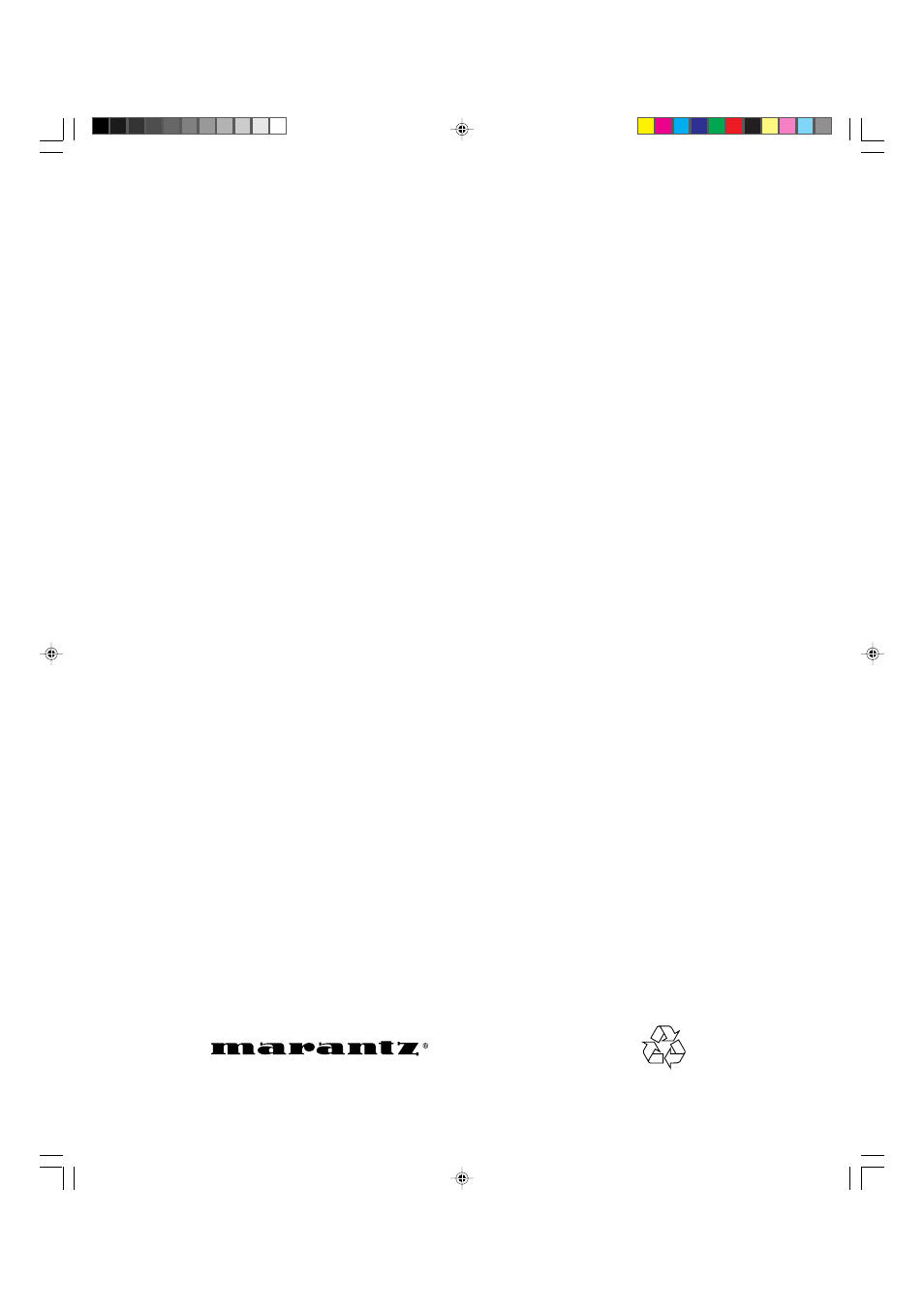 Is a registered trademark | Marantz CDR500 User Manual | Page 33 / 33