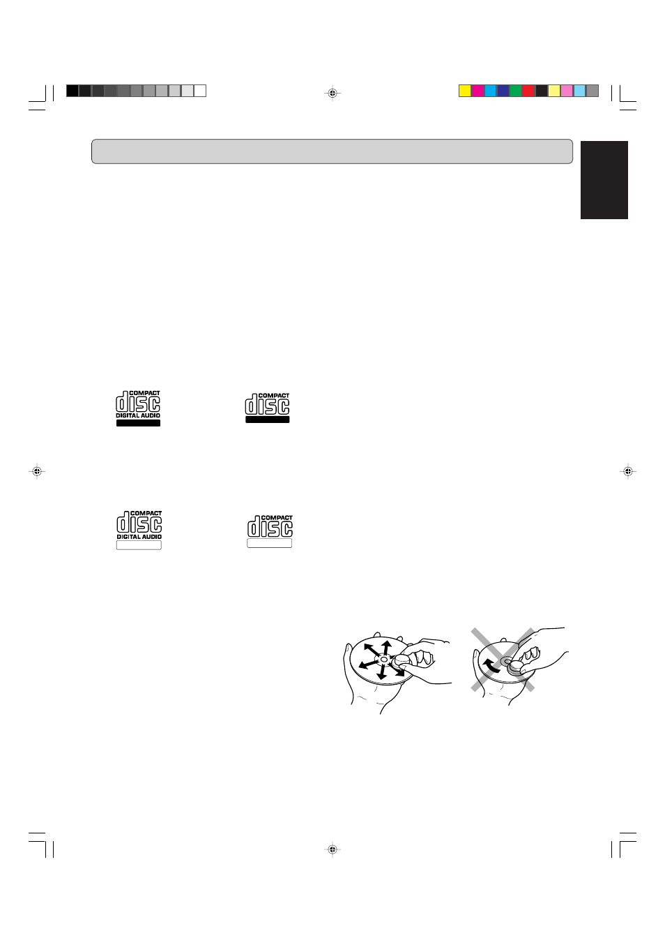 Introduction, English, Copyright | Cd-r and cd-rw discs, Unpacking, Setup, Compact discs care | Marantz CDR500 User Manual | Page 6 / 33