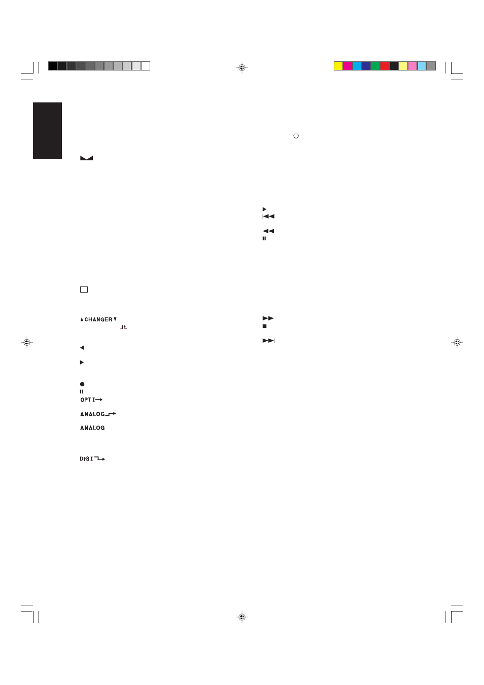 English, Remote control | Marantz CDR500 User Manual | Page 9 / 33