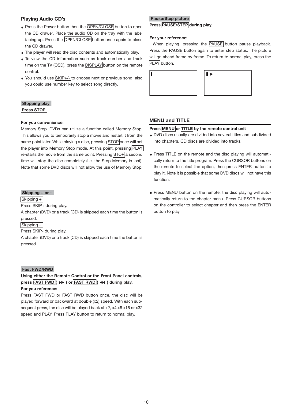 Marantz DV3001e User Manual | Page 12 / 26