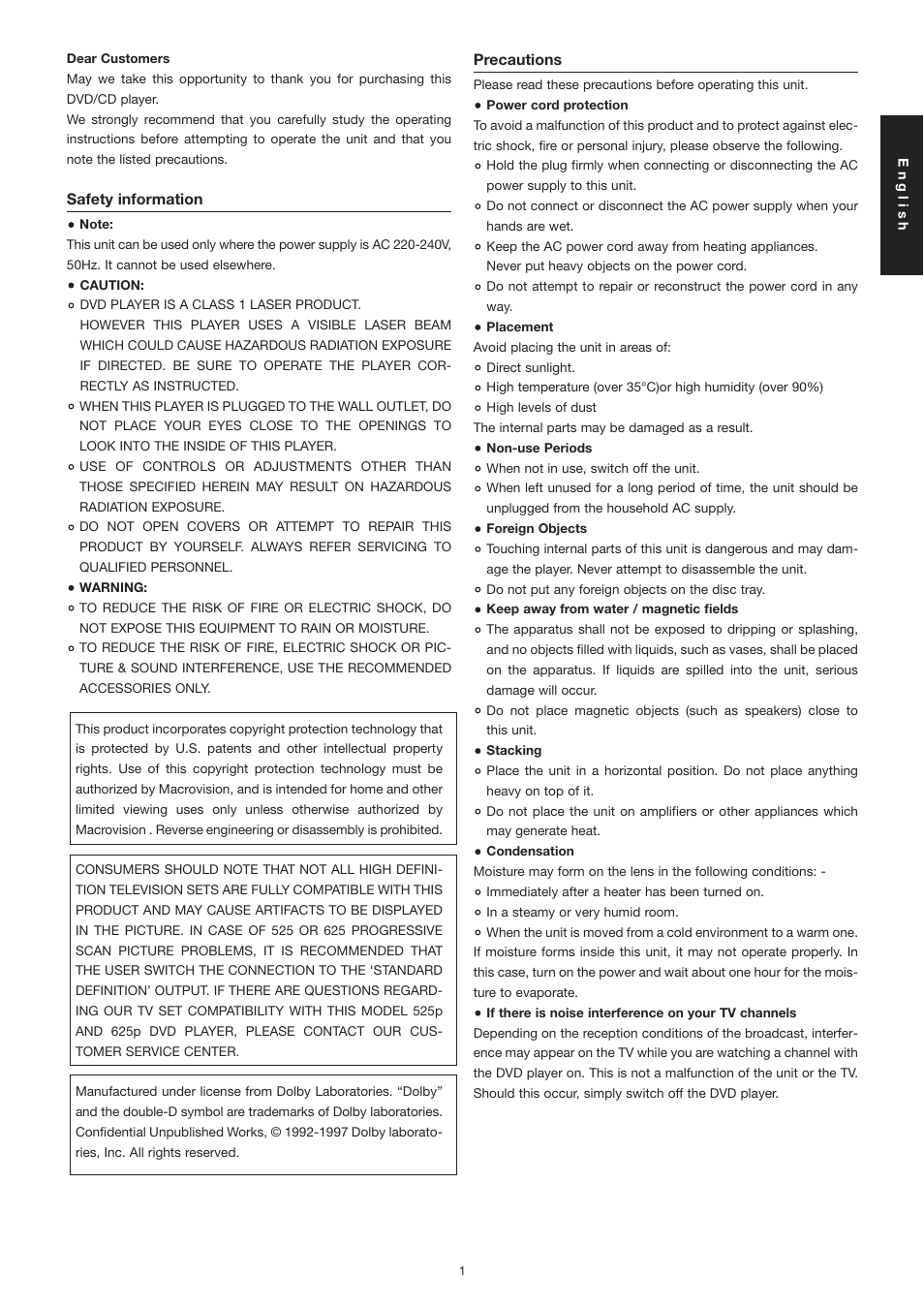 Marantz DV3001e User Manual | Page 3 / 26