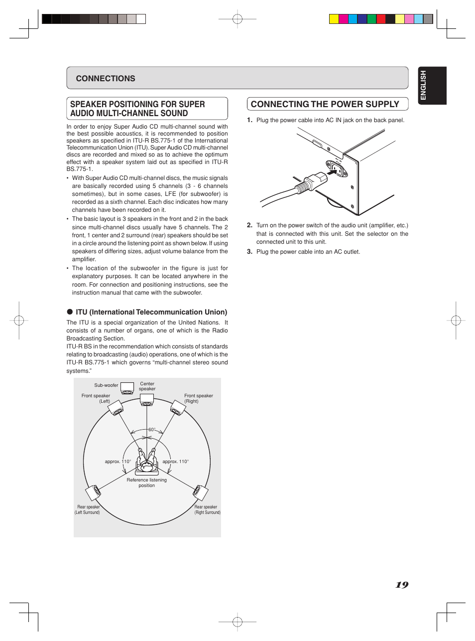 Connecting the power supply, Connections | Marantz Model SC-11S1 User Manual | Page 25 / 37