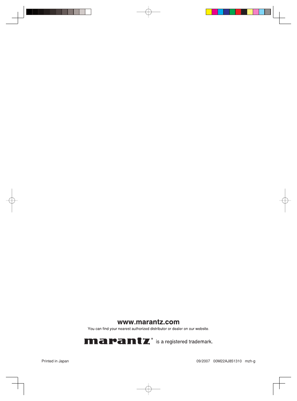 Marantz Model SC-11S1 User Manual | Page 37 / 37
