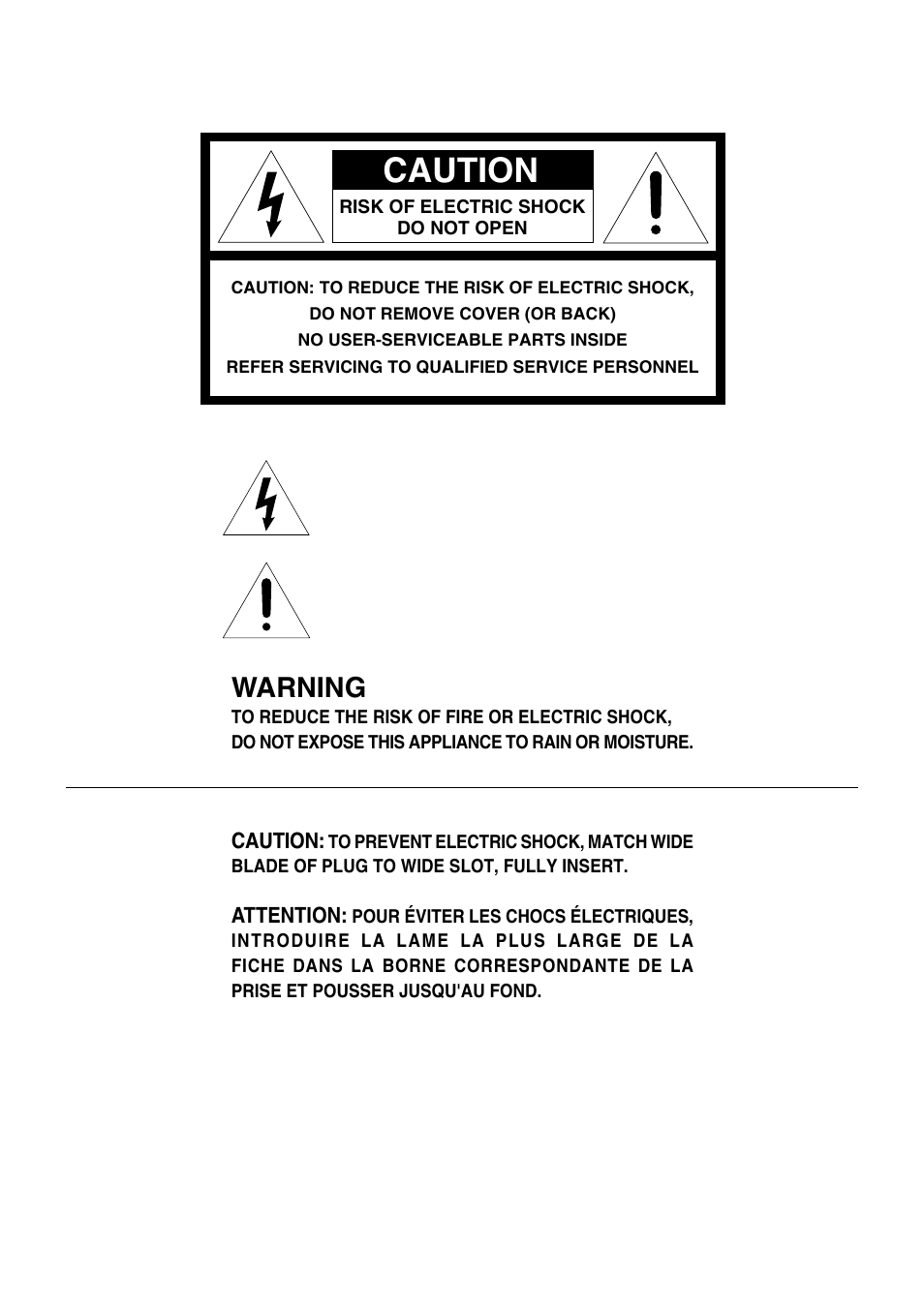 Caution, Warning | Marantz MA6100 User Manual | Page 2 / 12