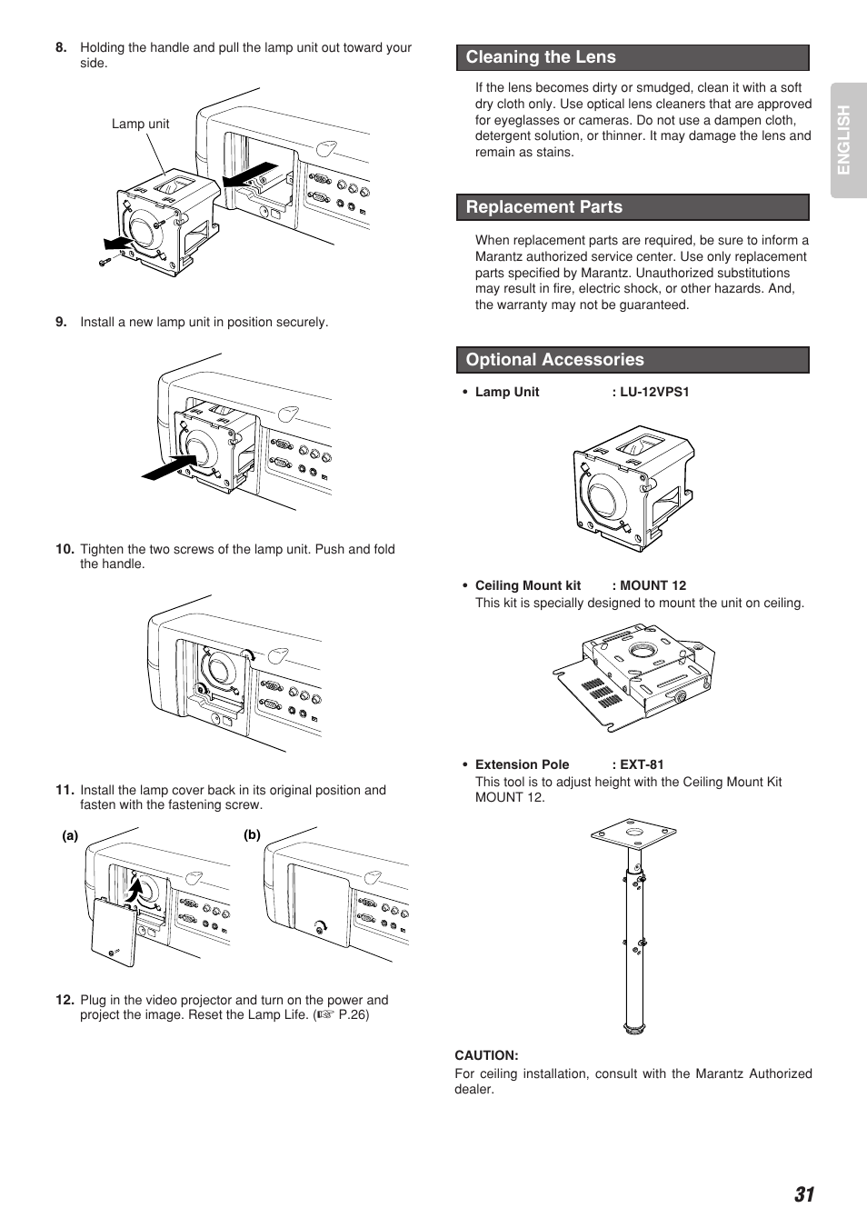 Marantz VP-12S2 User Manual | Page 35 / 40