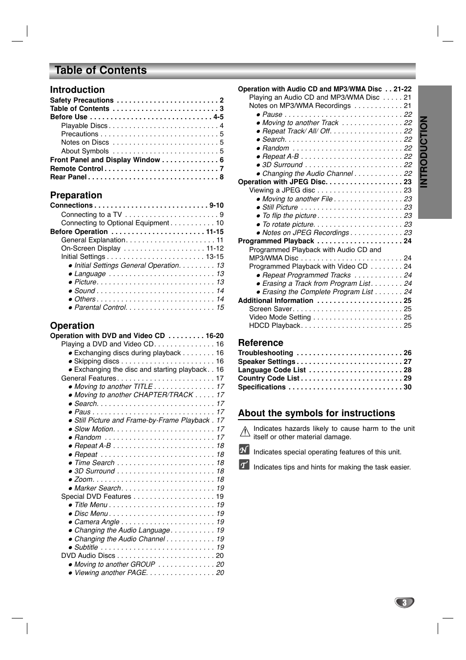 Marantz VC5400/PMD970 User Manual | Page 3 / 31