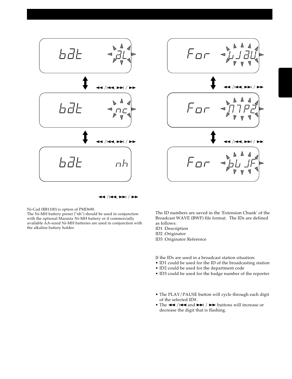 Preset menu | Marantz PMD690 User Manual | Page 15 / 37