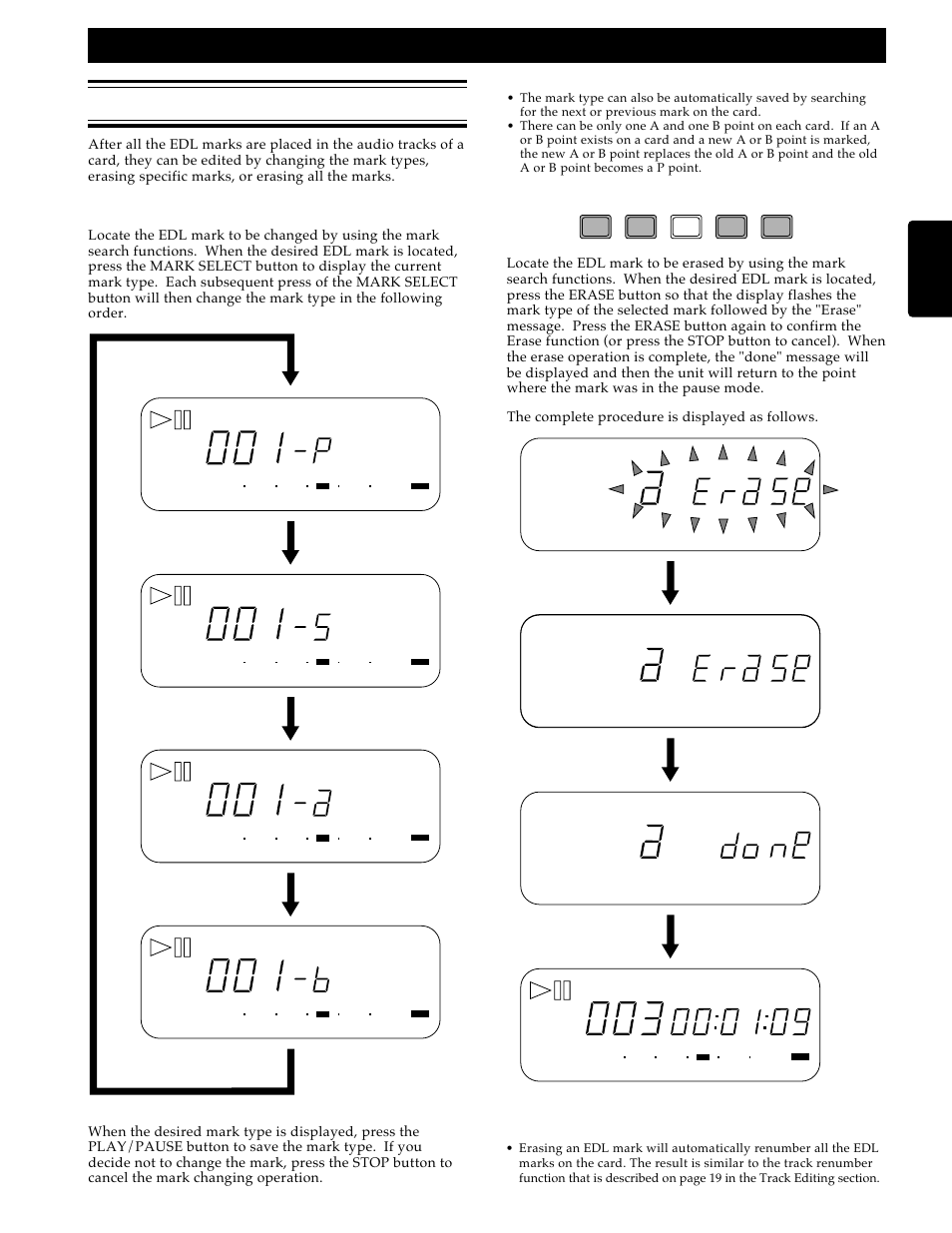 Editing edl marks, The edl, English | Marantz PMD690 User Manual | Page 27 / 37