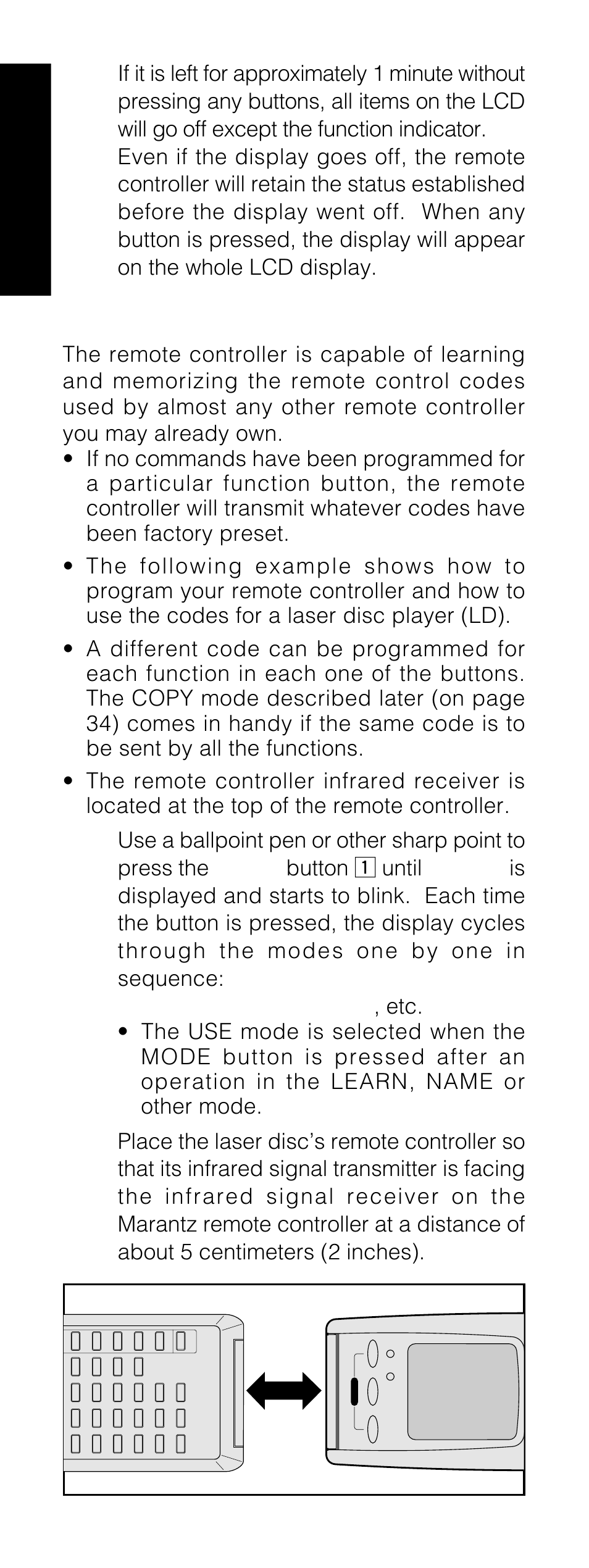 Learn mode, English | Marantz RC1200 User Manual | Page 11 / 47