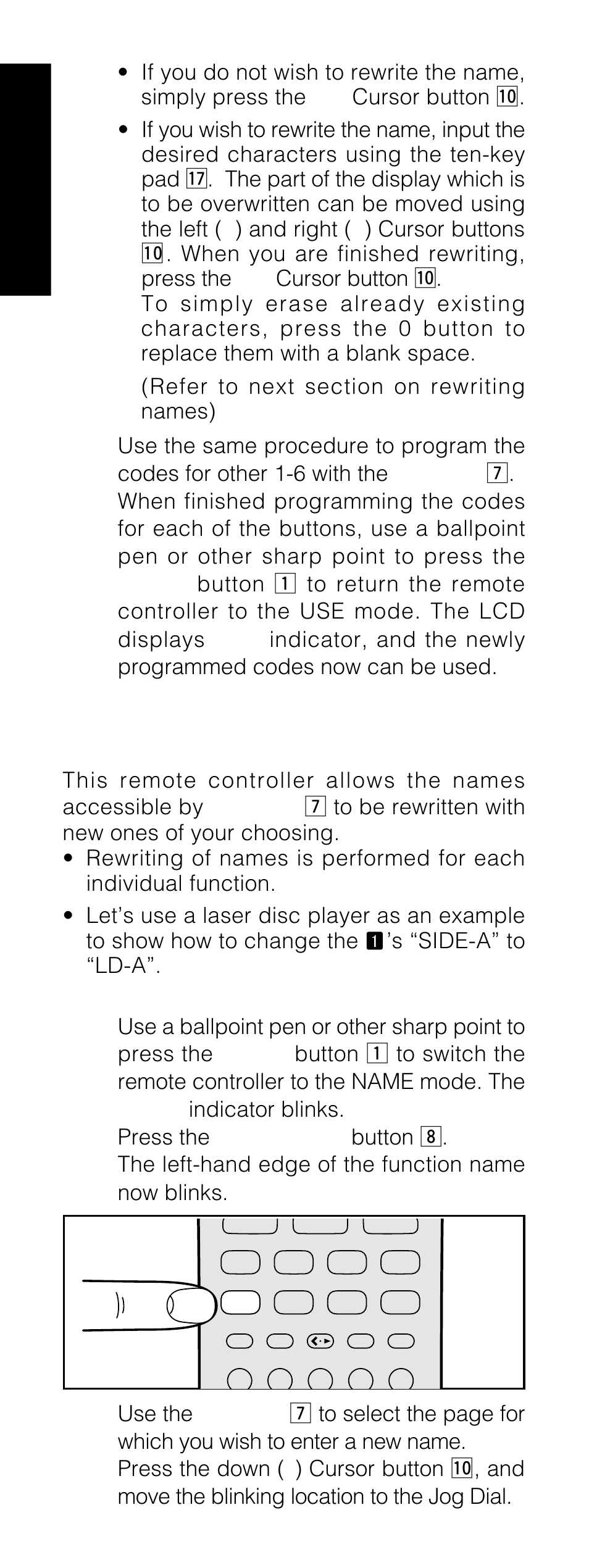 Rewriting names, English | Marantz RC1200 User Manual | Page 15 / 47