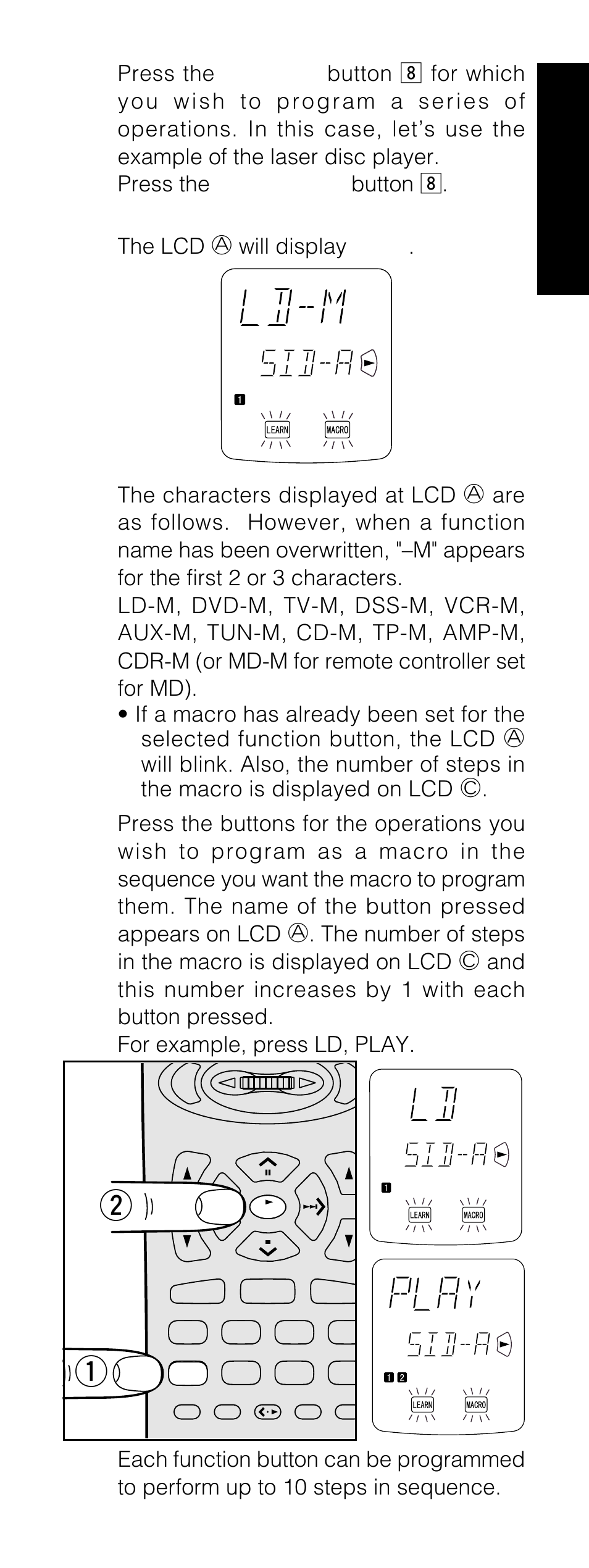English | Marantz RC1200 User Manual | Page 22 / 47