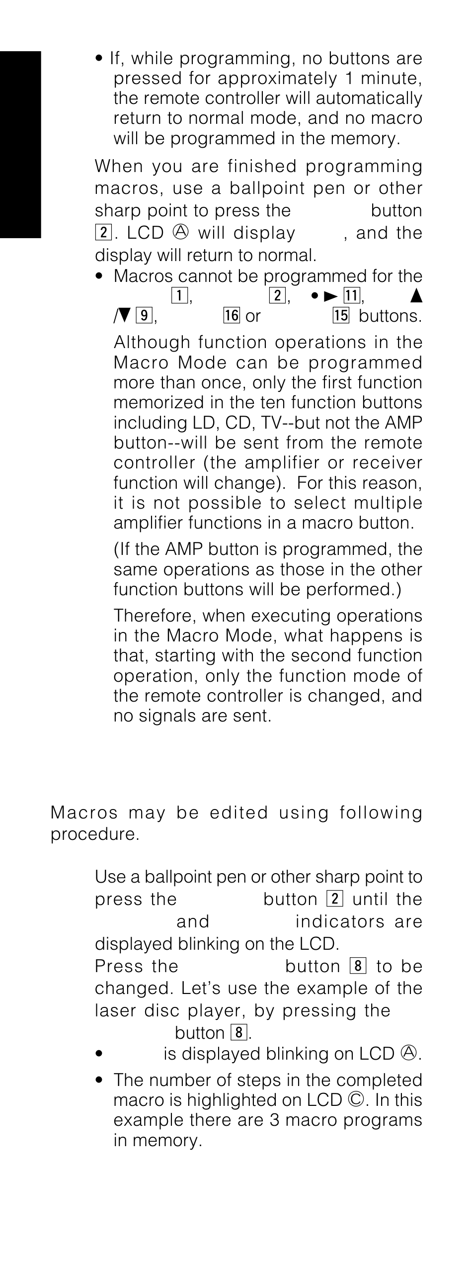 Editing macros | Marantz RC1200 User Manual | Page 23 / 47