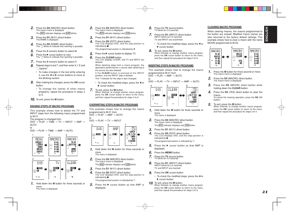 Learn name macro use page | Marantz SR8002 User Manual | Page 24 / 94