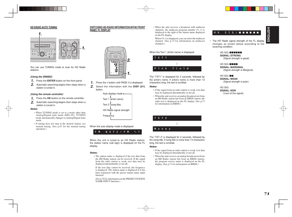 Lip.sync, Use page 2 3 4 | Marantz SR8002 User Manual | Page 74 / 94