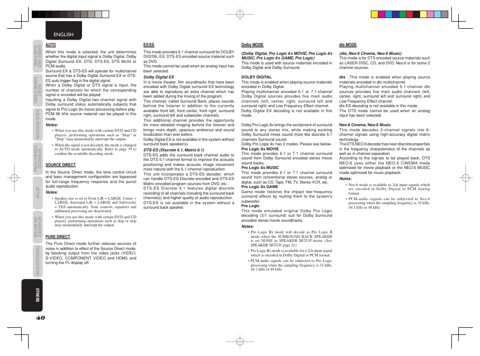 Marantz SR4003 User Manual | Page 44 / 50