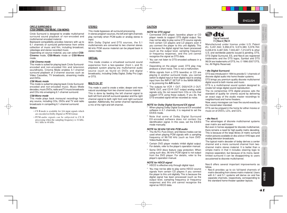 Marantz SR4003 User Manual | Page 45 / 50