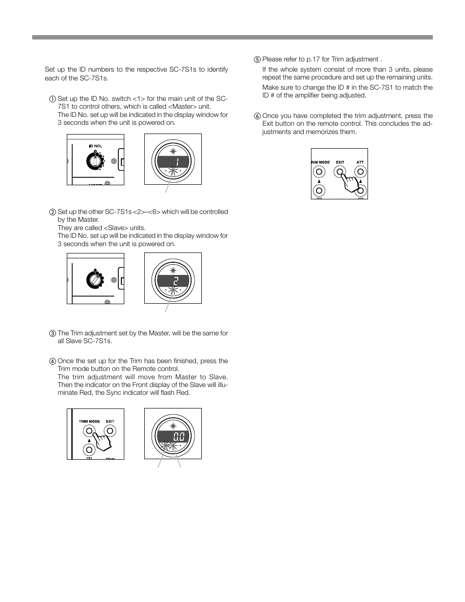 How to operate function and how to set up, If using more than 1 sc-7s1, Light red flash red light red light green | Marantz SC-7S1 User Manual | Page 21 / 25