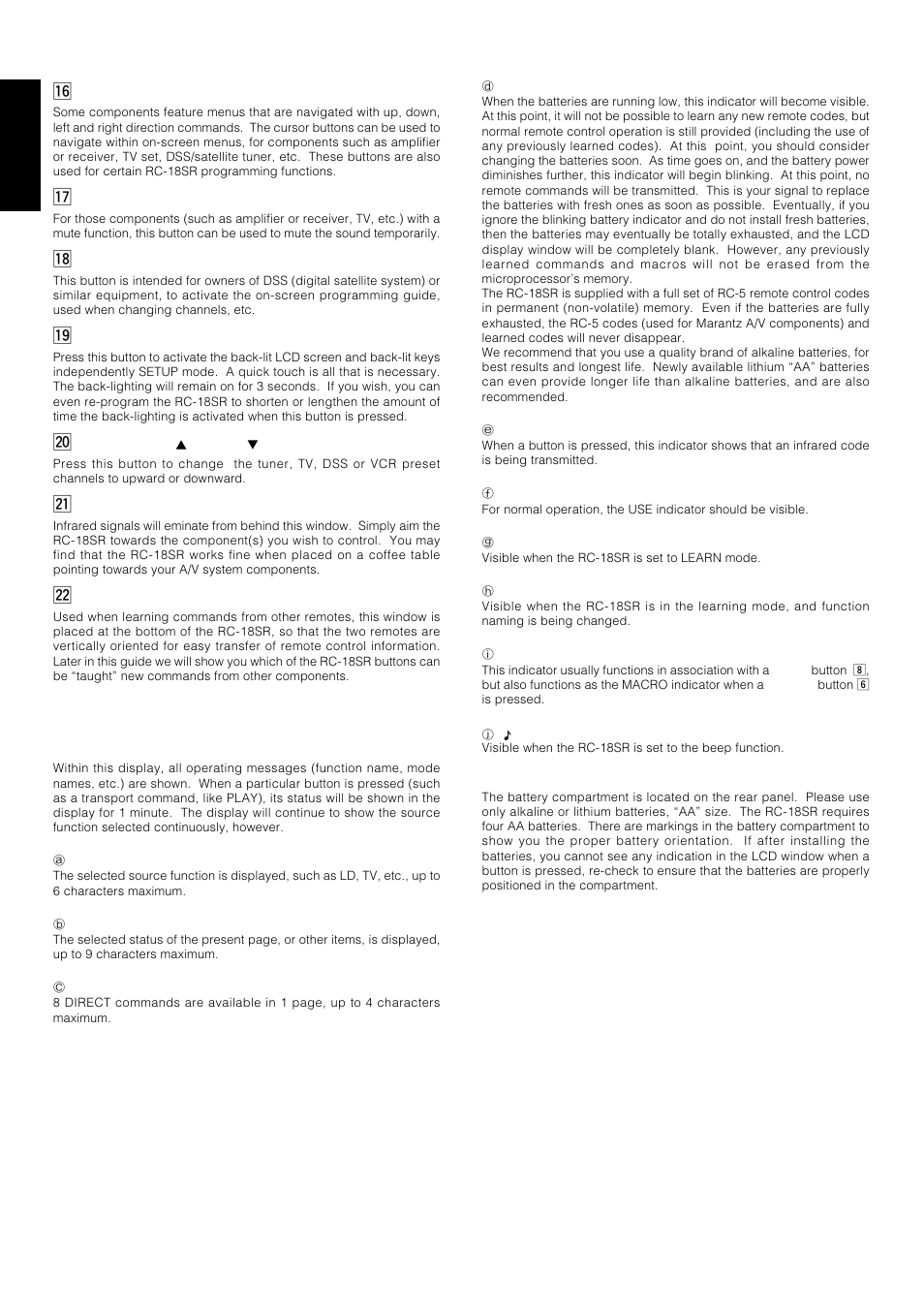 English, Liquid crystal display (lcd) window | Marantz SR-18EX User Manual | Page 29 / 47