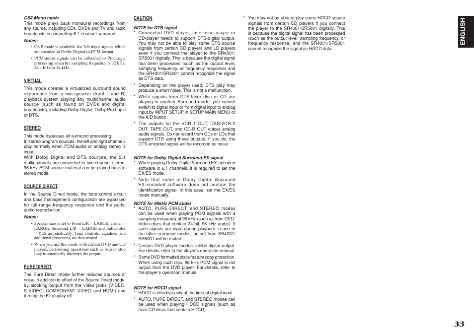 Marantz SR4001 User Manual | Page 37 / 51