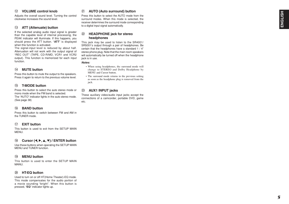 Marantz SR4001 User Manual | Page 9 / 51