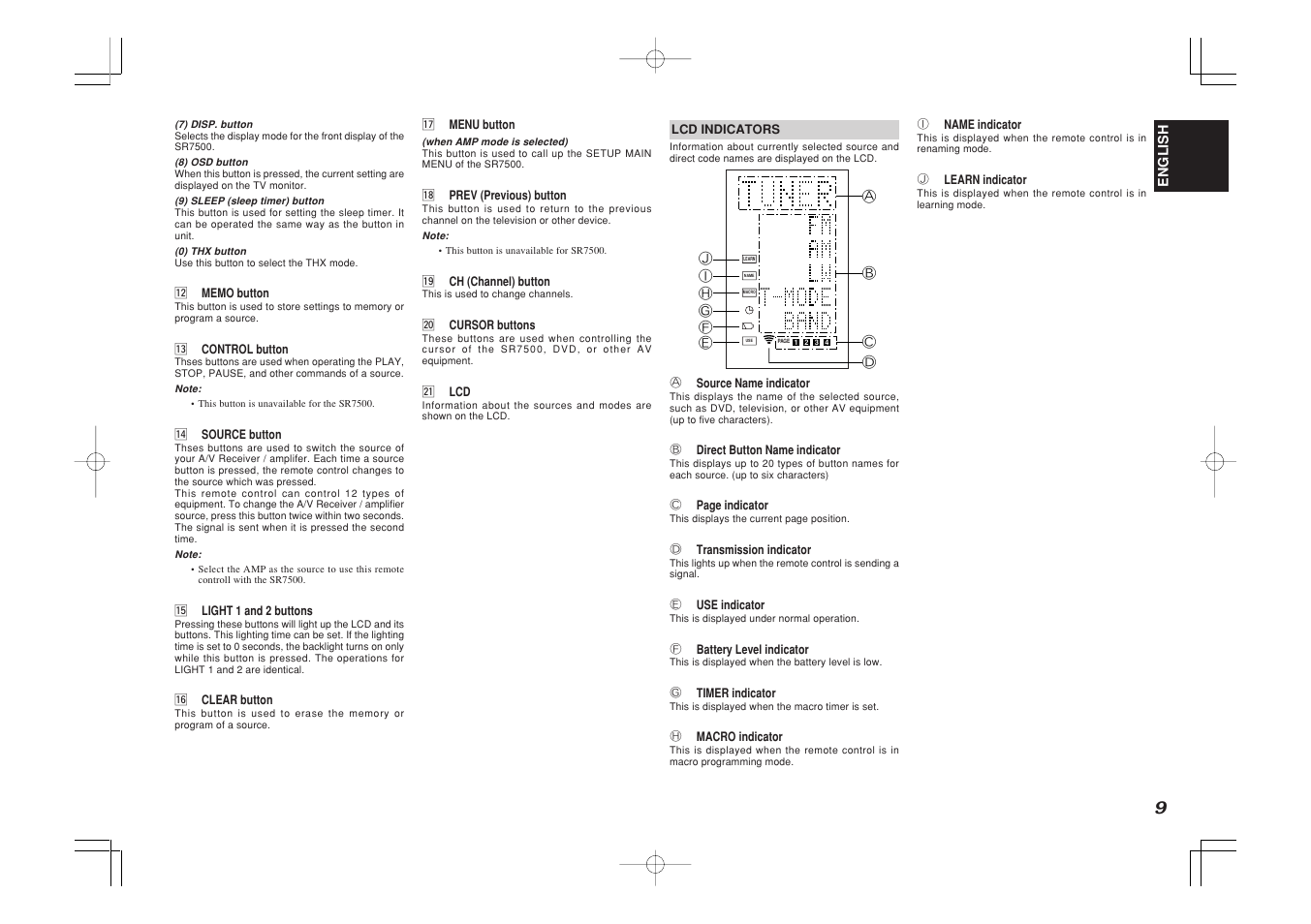 Marantz SR7500 User Manual | Page 13 / 58