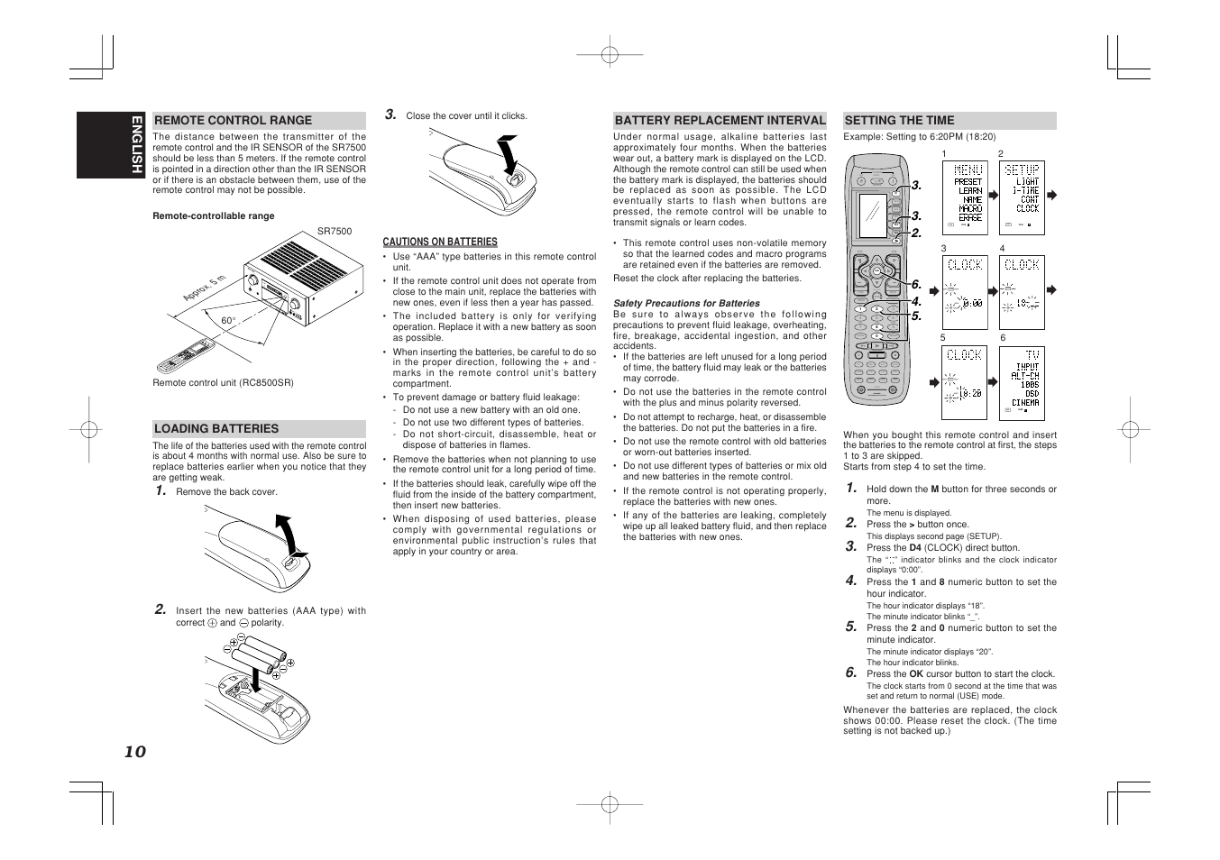 Marantz SR7500 User Manual | Page 14 / 58