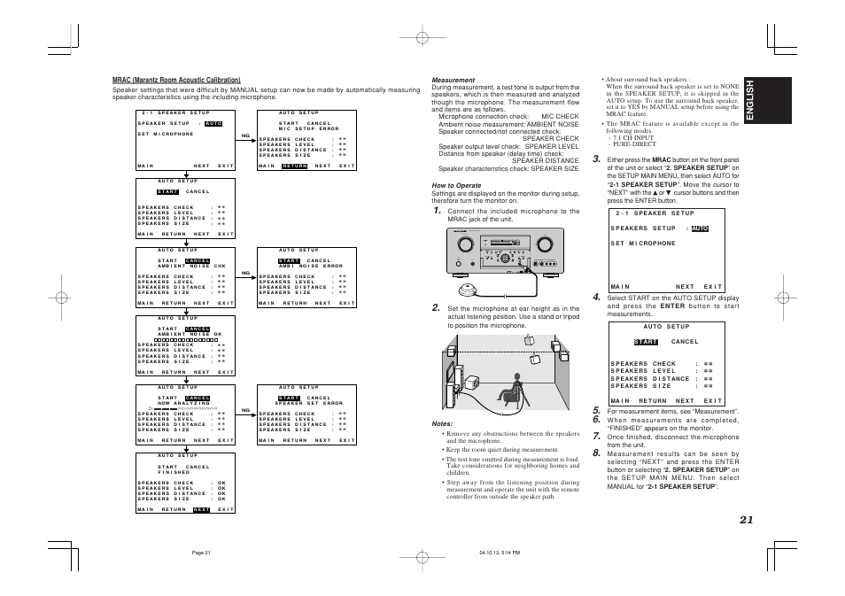 English | Marantz SR7500 User Manual | Page 25 / 58