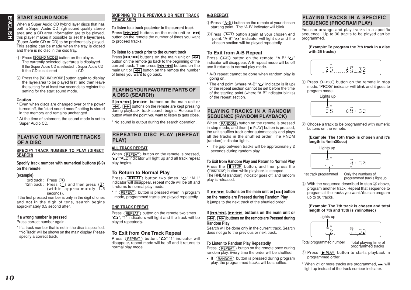 English | Marantz SA8400 User Manual | Page 12 / 16