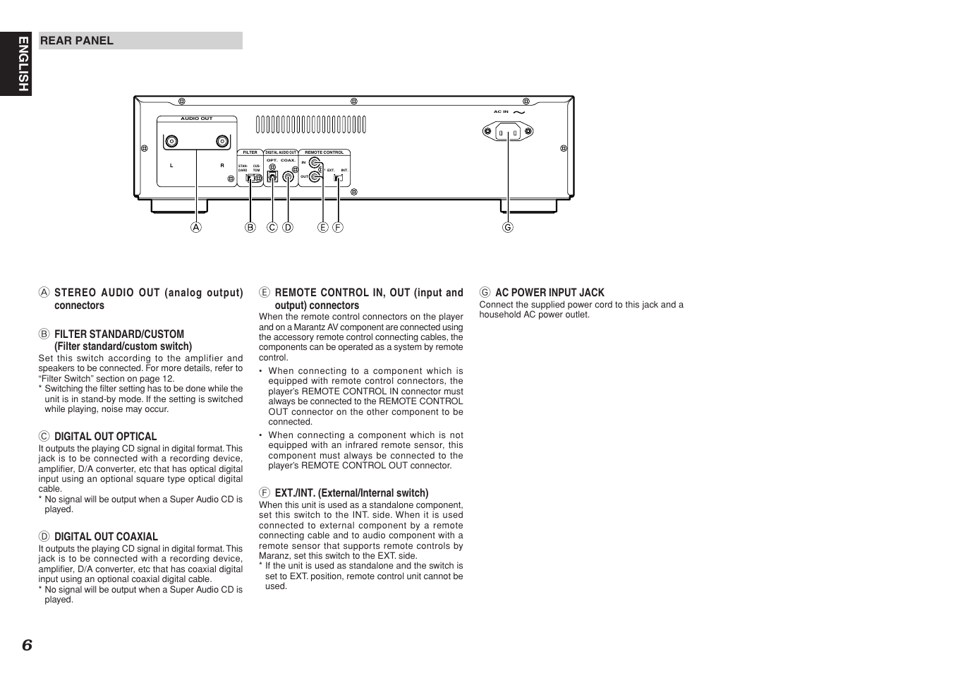 English | Marantz SA8400 User Manual | Page 8 / 16